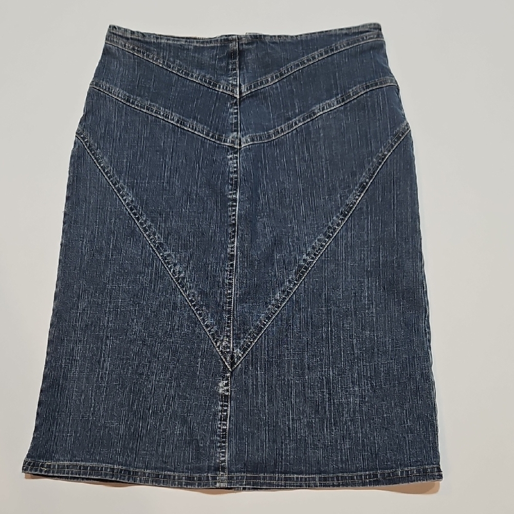 Mossimo Supply Co. Dark Blue Denim Jean Pencil Skirt
